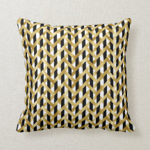 Modern svart vit guld-väv symmetrisk elegant