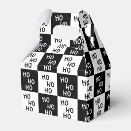 Modern Svart Vit Ho Ho Tomte Latter Jul Presentaskar