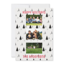 Modern svart-vit julgransmönster