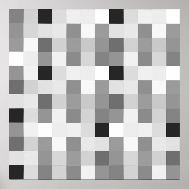 Modern svart, vit kontrollpanel poster (Framsidan)