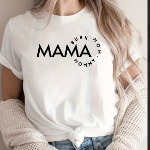 Modern Svart & Vit Mamma Mamma Bror T Shirt