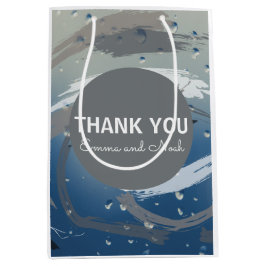 Modern svart, vit och Grått Brushstroke-Tack