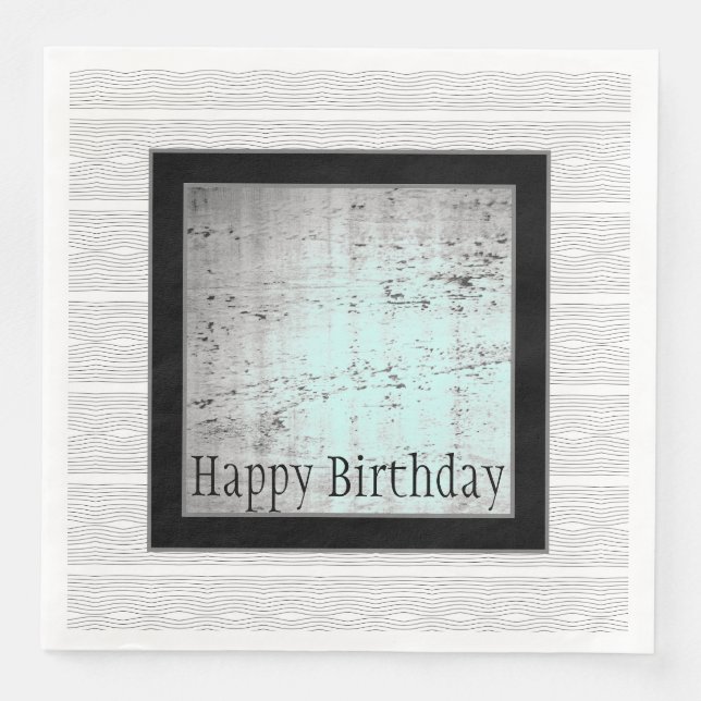 Modern svart vit och Grått Pappersservett (Framsida)