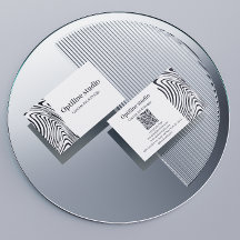 Modern svart-vit Op Art-visitenkort