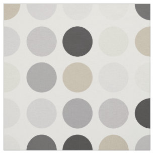 Modern svart vit polka dots mönster monogram tyg