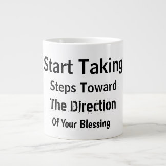 Modern svart & vit Uplifting Daglig Motivation Jumbo Mugg