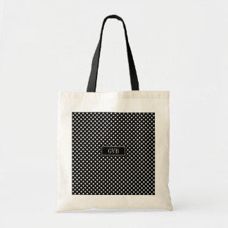 Modern svart vitGingham för budget- toto Tygkasse