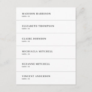 Modern svart-vitt-Bord-Namn-kort, DIY Inbjudningar