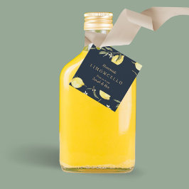Modern Svarta Citroner Limoncello Bröllop Gåvor Etiketter