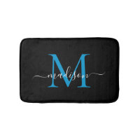 Modern svarthavsblå monogramskript-Elegant
