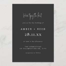 Modern svartprojektionsskript för Gifter sig Bröll Inbjudningar