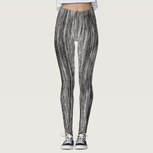Modern svartvit abstrakt grafik mönster chic leggings