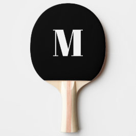 Modern svartvit anpassningsbar i monogram, första  pingisracket