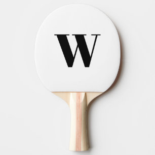 Modern svartvit anpassningsbar i monogram, första  pingisracket