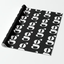 Modern svartvit anpassningsbar i monogram, första  presentpapper