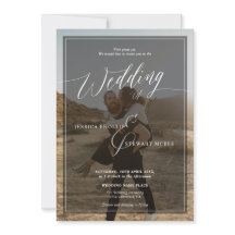 Modern svartvit bröllop-skript 2 foton