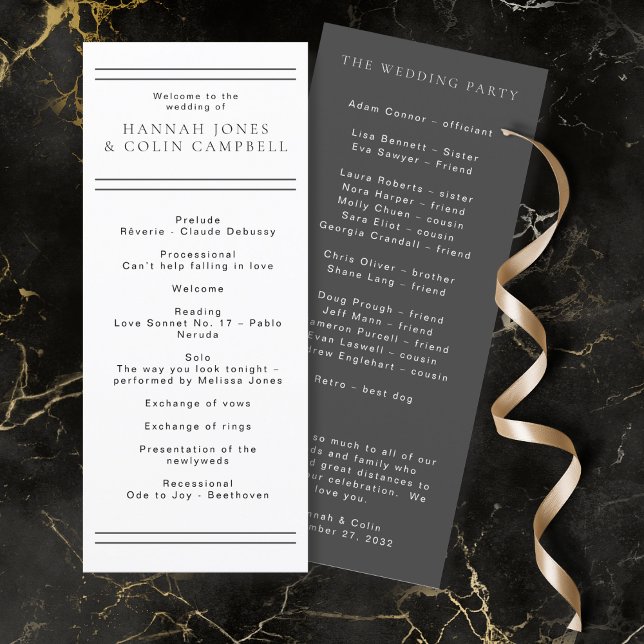 Modern svartvit Chic Program (Skapare uppladdad)