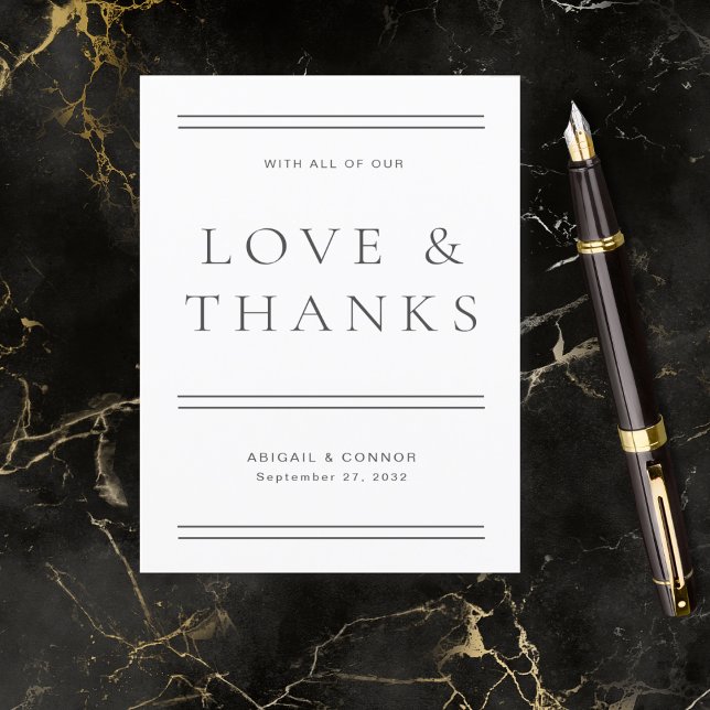 Modern svartvit Chic Tack Kort (Skapare uppladdad)