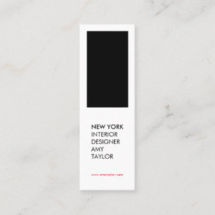 Modern svartvit elegant - minimal designer mini visitkort
