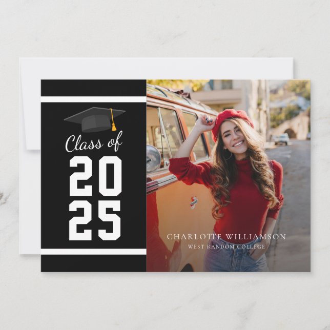 Modern svartvit foto från Studenten 2025 Meddelande (Framsida)