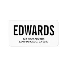 Modern svartvit minimalistisk adress