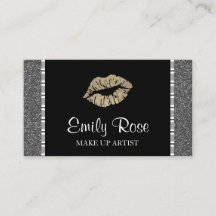 Modern svartvit och Guld Glitter-lipstpapp - konfe