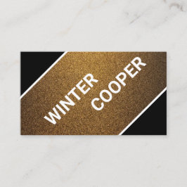 Modern svartvit och guld-minimalistisk visitkort