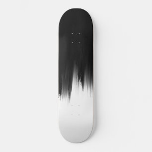 Modern svartvit penseldrag, design mini skateboard bräda 18,5 cm
