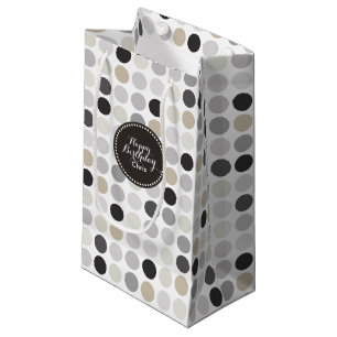 Modern svartvit polka dots mönster monogram