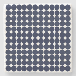 Modern svartvit polka-punkt underlägg