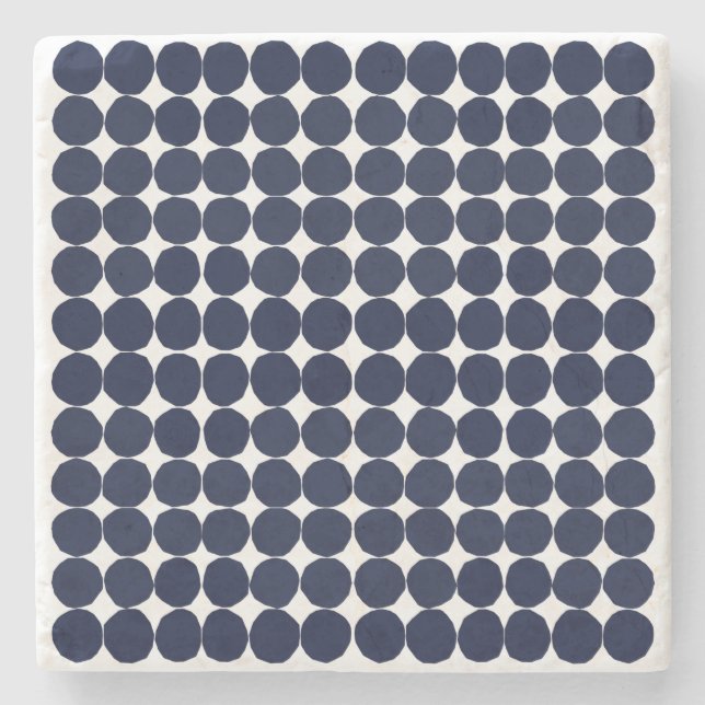 Modern svartvit polka-punkt underlägg (Framsidan)