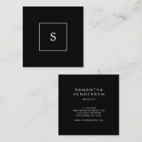 Modern svartvit professionell i snyggt monogram
