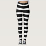 Modern svartvit rand leggings<br><div class="desc">Modern svart och vitt rand.</div>