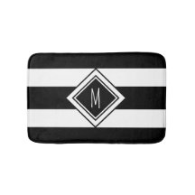 Modern svartvit Rand Monogram