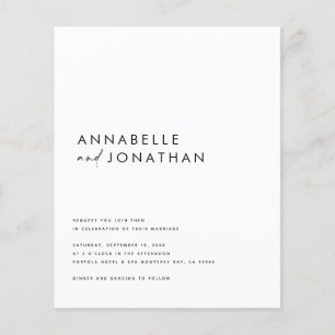Modern svartvit skript - minimal contemporary flygblad