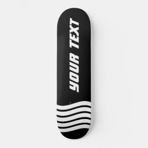 Modern svartvit sportutrustning i Monogram Mini Skateboard Bräda 18,5 Cm