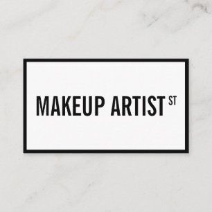 Modern svartvit svart skyltskapare för glam visitkort