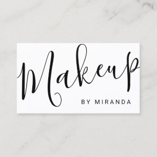 Modern svartvit tidsbeställning för Makeupkonstn Kort