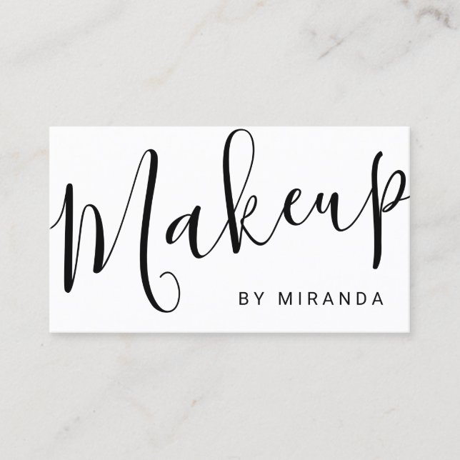 Modern svartvit tidsbeställning för Makeupkonstnär (Framsida)
