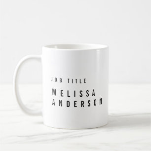 Modern svartvit typografiprofessionell kaffemugg