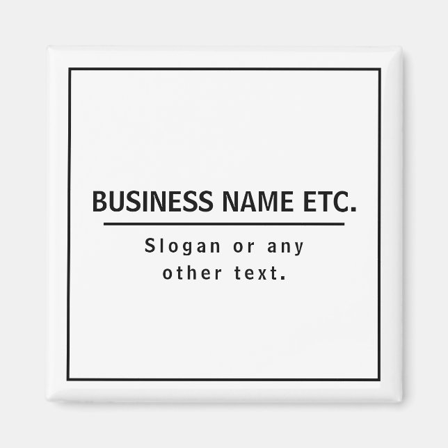 Modern svartvitt magnet (Framsidan)