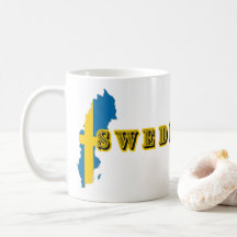 Modern sverige Sveda Art Brev karta Flagga Souveni