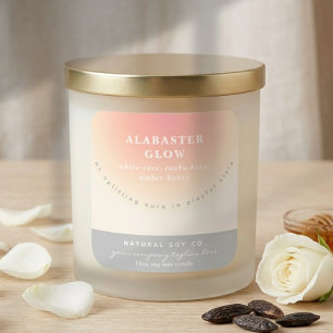 Modern Sweet Blush Rosa Beige Ombre Ljus Lappetike Fyrkantigt Klistermärke