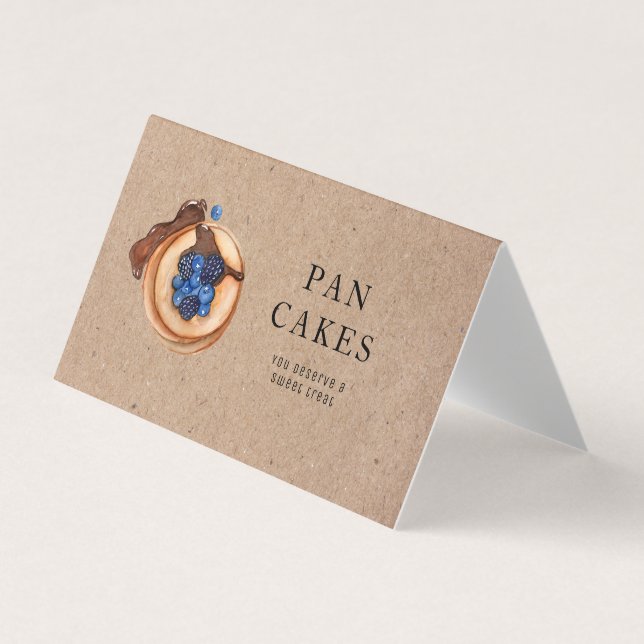 Modern Sweets Pancake Bakery Professionell Busines Visitkort (Framsida)