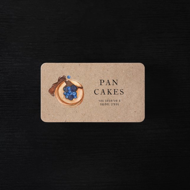 Modern Sweets Pancake Bakery Professionell Busines Visitkort (Skapare uppladdad)