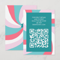 Modern Swirl Star av David QR Code Pub Bat mitzvah