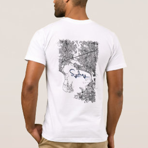 Modern Sydney Kart T-Shirt - Urban Resminne från R