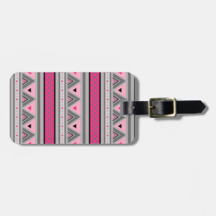 Modern sydväst-geometri, Rosa och Grått Bagagebricka