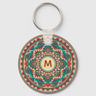 Modern sydvästlig mandala nyckelring