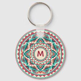 Modern sydvästlig mandala nyckelring
